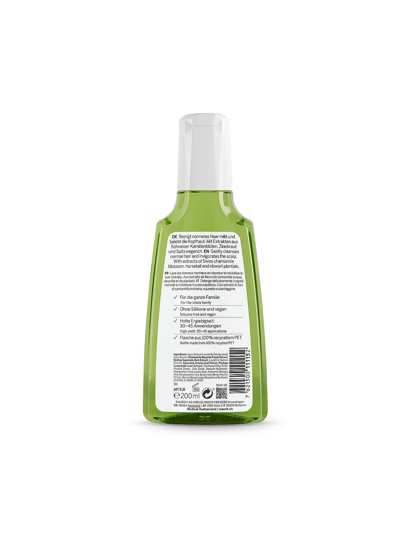 RAUSCH | Pflege-Shampoo mit Schweizer Kräutern 200ml | 